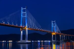 machang bridge, bridge, night, cable-stayed bridge, pier, ocean, night view, south korea, changwon, bridge, bridge, south korea, south korea, south korea, south korea, nature, south korea
